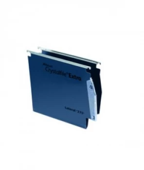 Image of Rexel Crystalfile Extra Lateral File 275 PP 50mm Blue PK25