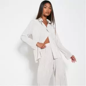 Image of I Saw It First Petite Plisse Shirt - Neutral