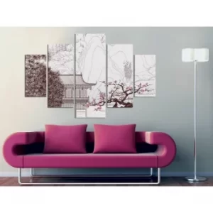 Image of ST090 Multicolor Decorative MDF Painting (5 Pieces)