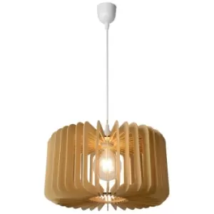 Image of Lucide ETTA - Pendant Light - Ø39cm - 1xE27 - Light Wood