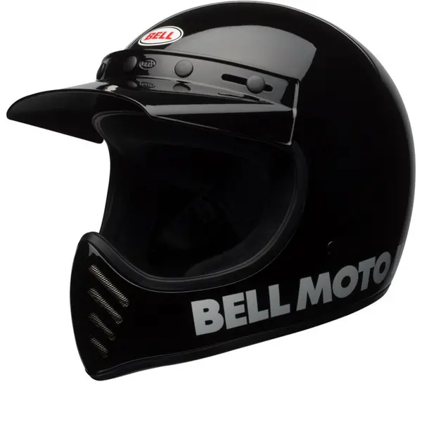 Image of Bell Moto-3 Classic Solid Gloss Black Full Face Helmet S