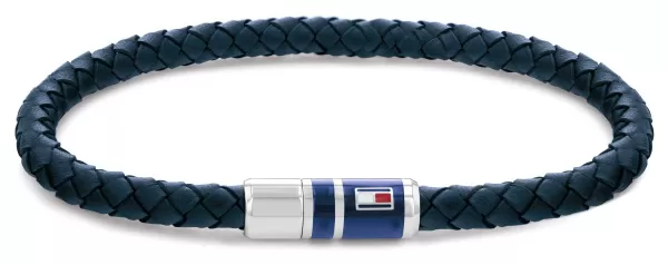 Image of Tommy Hilfiger 2790294 Mens Blue Casual Leather Braided Jewellery