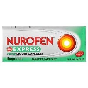 Image of Nurofen Express Ibuprofen 200mg Liquid Capsules 16s