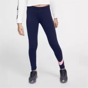 Image of Nike Swoosh Tights Junior Girls - Blue