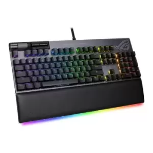 Image of Asus ROG STRIX FLARE II ANIMATE RGB Mechanical Gaming Keyboard w/ PBT Keycaps USB ROG NX Red Switches Detachable Wrist Rest Customisable AniMe Matrix