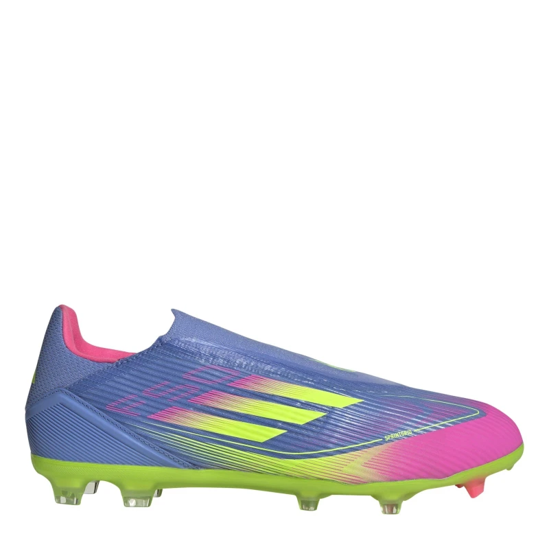 Image of adidas F50 League Laceless Firm Ground Football Boots Blue/Lemon male 10 (44.7)