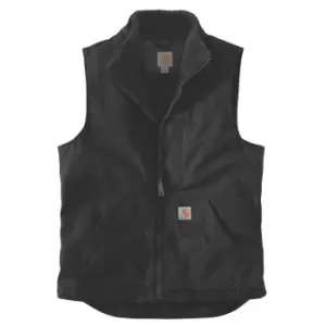 Image of Carhartt Mens Washed Duck Soft Lined Mock Neck Vest M - Chest 38-40' (96.5-101.5cm)