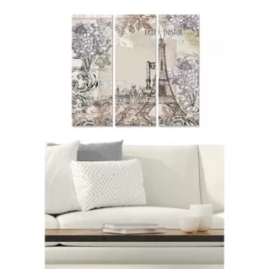 Image of MDF220096234 Multicolor Decorative MDF Painting (3 Pieces)