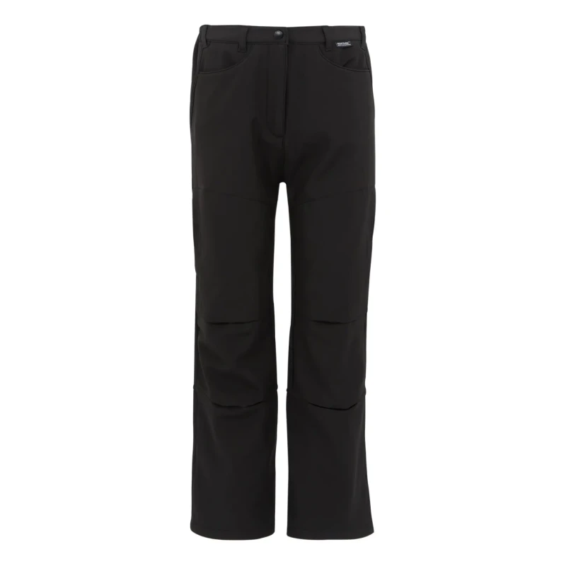 Image of Children's waterproof softshell trousers Regatta Noir Unisex 3/4 ans