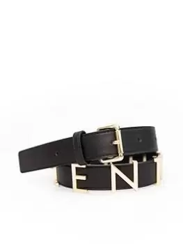 Image of Valentino Bags Emma Winter Thick Belt - Black Size XL Women
