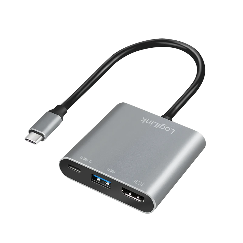 Image of LogiLink 0.15M USB TYPE C TO USB TYPE C. HDMI & USB 3.0 ADAPTER