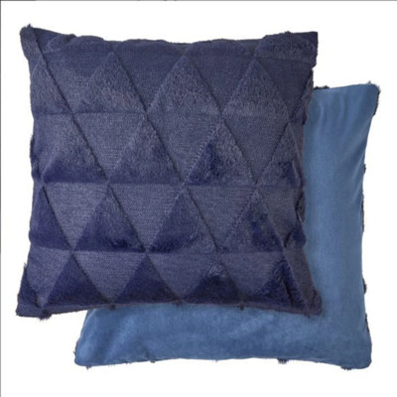 Image of New Edge Blinds Newton Triangle Collection Soft Touch Cushion Cover in Blue Size: 43cm x 43cm Blue Unisex 43cm x 43 cm