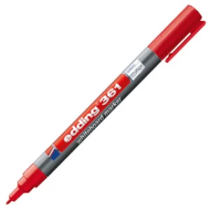 Image of Edding 361 Extra-Fine Whiteboard Marker Pen - Red