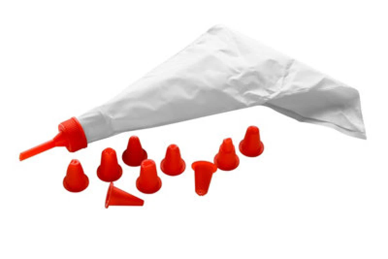 Image of Premier Housewares Hallie Cake Decorating Set With 10 Plastic Nozzles Red