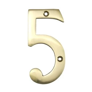 Image of Select Hardware Brass House Number 5