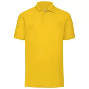 Image of Fruit Of The Loom Mens 65/35 Pique Short Sleeve Polo Shirt (3XL) (Sunflower)