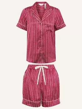 Image of Accessorize Candycane Short Pj Set, Pink, Size S, Women