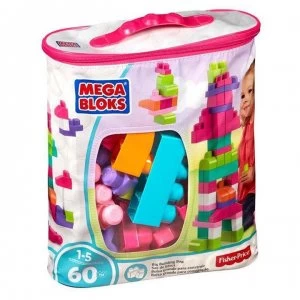 Image of Mega Bloks 60 Piece Big Building Bag - Pink