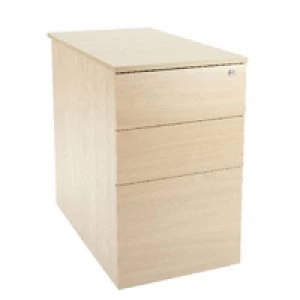 Image of Jemini Intro D800mm Warm Maple Desk High Pedestal KF74109