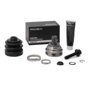 Image of RIDEX CV Joint 5J0084 Axle Joint,Joint Kit, drive shaft VW,AUDI,SKODA,Golf V Schragheck (1K1),TOURAN (1T1, 1T2),Passat Variant (3C5),GOLF VI (5K1)