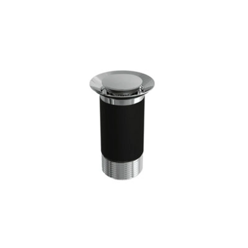 Image of Balterley Bathroom Round Click-Clack Unslotted Basin Waste Without Overflow, Top Fix Installation, Chrome, 103 X 60 X 104mm