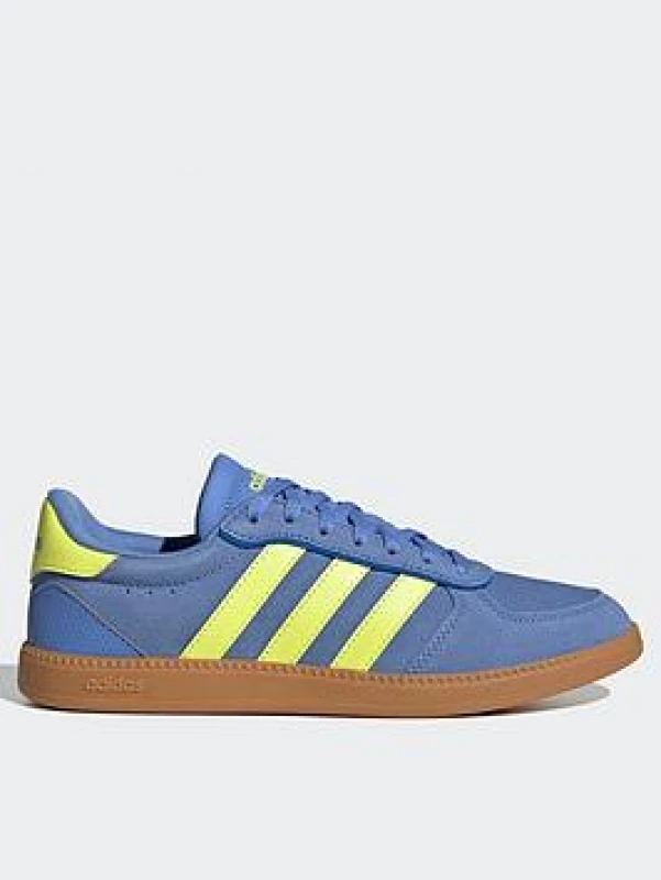 Image of Adidas SPORTSWEAR Breaknet Sleek Suede Trainers Blue/Neon Women 36 (3.5);37.3 (4);38 (5);40 (6.5)