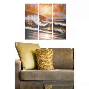 Image of MDFDSCF7602 Multicolor Decorative MDF Painting (3 Pieces)