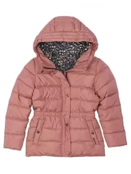 Image of Barbour Girls Littlebury Quilt Coat - Rose Blush, Rose Blush, Size 8-9 Years, Women