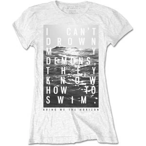 Image of Bring Me The Horizon - Demons Womens Large T-Shirt - White