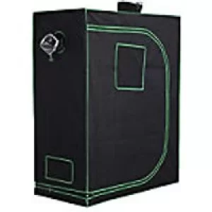 Image of Outsunny Hydroponic Grow Tent Outdoors Waterproof Black, Green 600 mm x 1200 mm x 1500 mm
