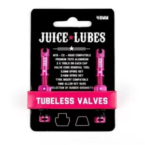 Image of Juice Lubes Tubeless Valves, 48mm, Pink - Pink