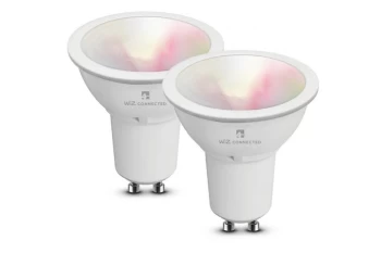 Image of 4lite Smart GU10 LED Bulb 350 Lumens Dimmable Wiz Connect Colour Selectable Warm White 2 Pack