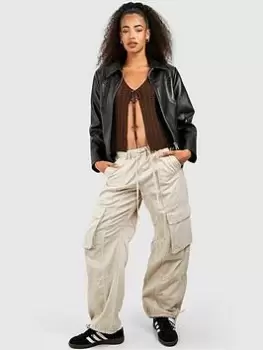 Image of Boohoo Crochet Knitted Waistcoat - Mocha, Brown Size M Women