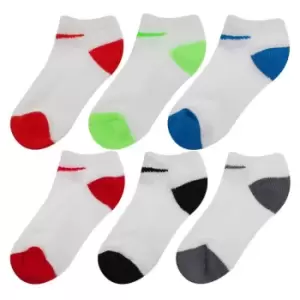 Image of Nike Pop Colour No Show 6 Pack Socks Baby Boys - Black