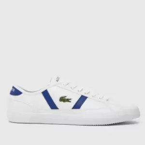 Image of Lacoste White & Blue Sideline Trainers