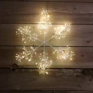 Image of 300 LED 40cm Microbrights Snowflake Christmas Silhouette in Warm White