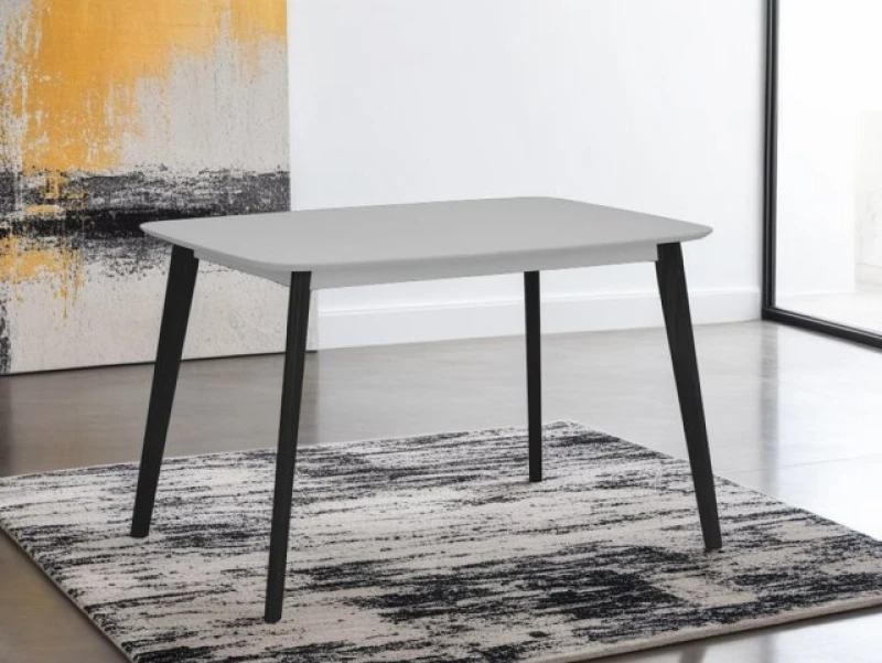 Image of Julian Bowen Casa 120cm Grey and Black Dining Table