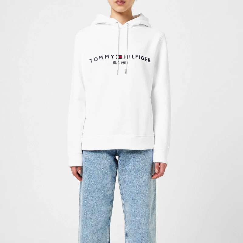 Image of Tommy Hilfiger Essential Hilfiger Hoodie - White White 18