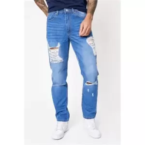Image of I Saw It First Tapered Rigid Jeans - Grey