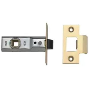 Image of Union J2648-PL-2.50 Tubular Mortice Latch 2648 Polished Brass 64mm...