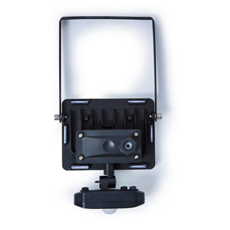 Image of Stanley Black / Frosted Opal Mains-Powered Cool Daylight LED Pir Slimline Floodlight 1800Lm