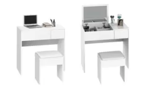 Image of HomCom Flip-Up Dressing Table with Stool