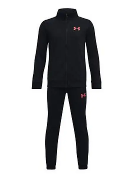 Image of Under Armour Boys Knit Tracksuit - Black Size Xs=5-6 Years