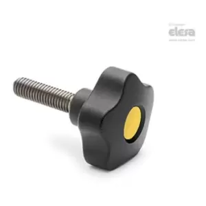 Image of Elesa - Lobe knob-VCT.84-SST-p-M16x30-C3 Grey