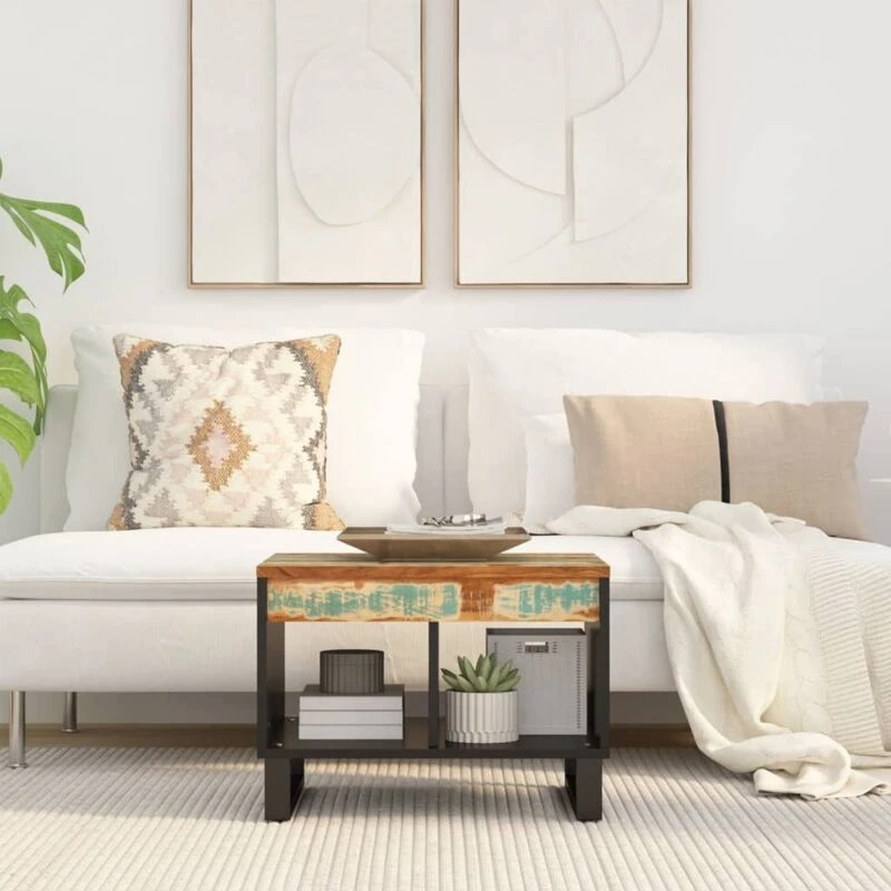 Image of VIDAXL Coffee Table 55x50x40cm Solid Wood Reclaimed Vidaxl 8720845781156