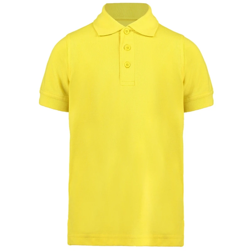 Image of Kustom Kit Klassic Polycotton Pique Polo Shirt in Yellow Size: 3-4 Years Yellow Unisex 3-4 Years