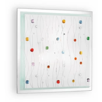 Image of Ideal Lux Ocean - 3 Light Indoor Large Flush Light Multi-Coloured, E27