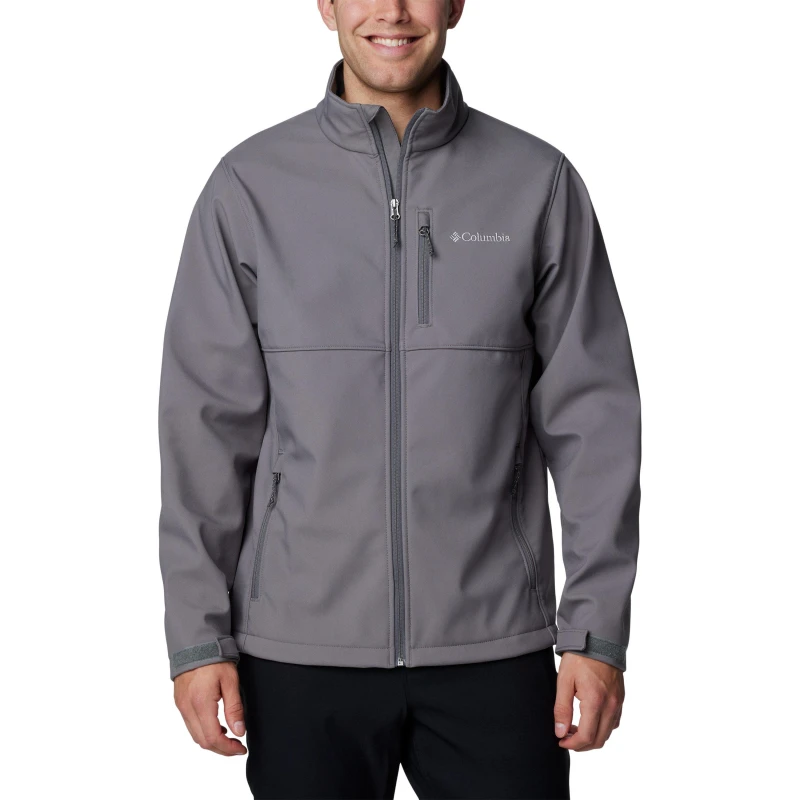 Image of Columbia Mens Ascender Water and Wind Resistant Softshell Jacket Grey male Small