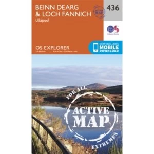 Image of Beinn Dearg and Loch Fannich by Ordnance Survey (Sheet map, folded, 2015)
