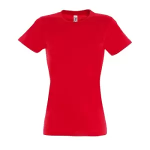 Image of SOLS Womens/Ladies Imperial Heavy Short Sleeve T-Shirt (S) (Red)